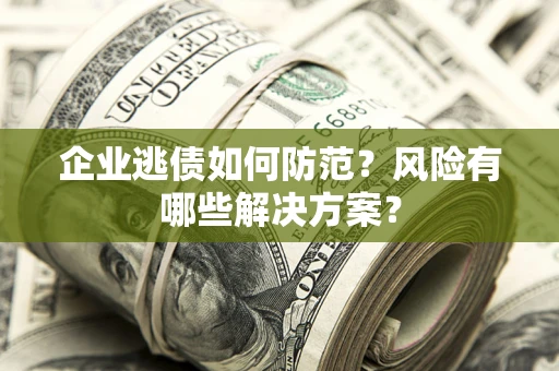 济南企业逃债如何防范？风险有哪些解决方案？