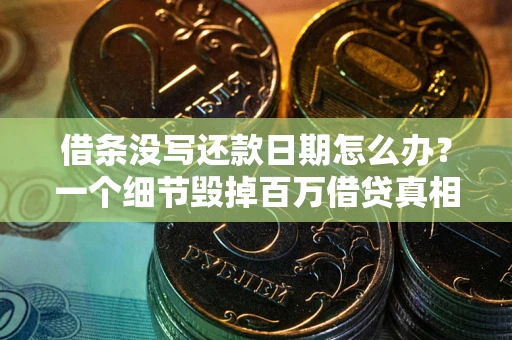 济南借条没写还款日期怎么办？一个细节毁掉百万借贷真相